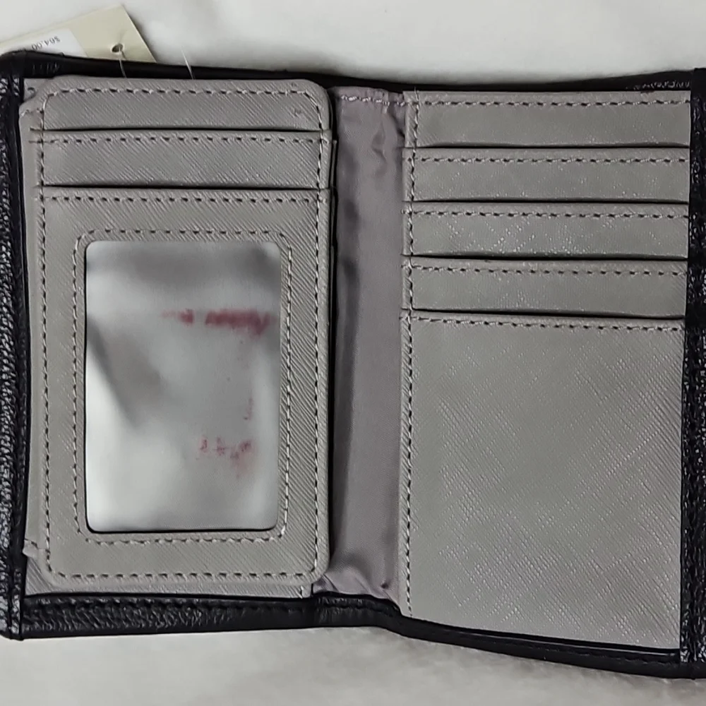Fossil Lainie Wallet Women’s Pebbled Leather Black Multifunction 5" Credit Card - Picture 9 of 14